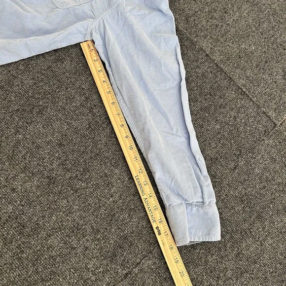 Tommy Bahama Coastline Cord Size Small Mens Blue Corduroy Embroidered Logo Shirt - Picture 10 of 11